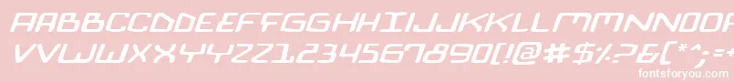 BionicComicExpItalic Font – White Fonts on Pink Background