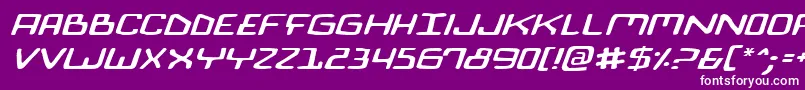 フォントBionicComicExpItalic – 紫の背景に白い文字