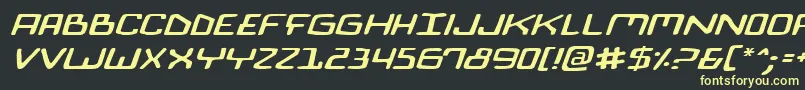BionicComicExpItalic Font – Yellow Fonts on Black Background