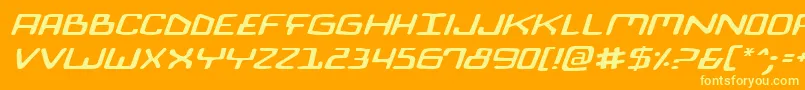 BionicComicExpItalic Font – Yellow Fonts on Orange Background