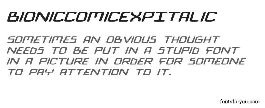 BionicComicExpItalic フォントのレビュー