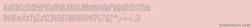 DccStainedAliens-Schriftart – Graue Schriften auf rosa Hintergrund