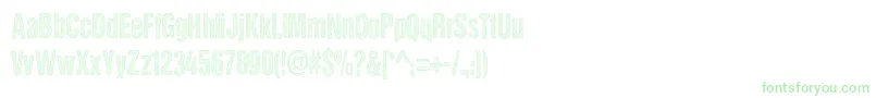 DccStainedAliens Font – Green Fonts on White Background