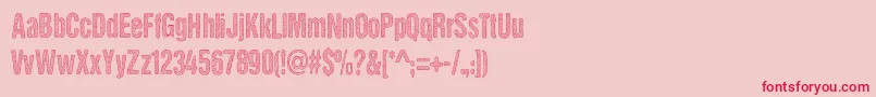 DccStainedAliens Font – Red Fonts on Pink Background