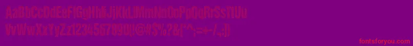 DccStainedAliens-Schriftart – Rote Schriften auf violettem Hintergrund