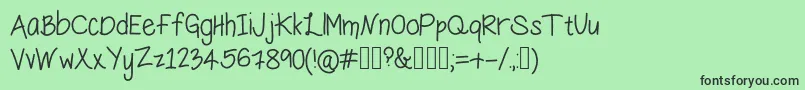 HungryPenguin Font – Black Fonts on Green Background