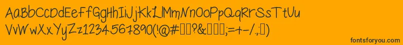 HungryPenguin Font – Black Fonts on Orange Background