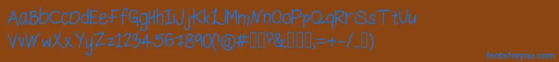 HungryPenguin Font – Blue Fonts on Brown Background