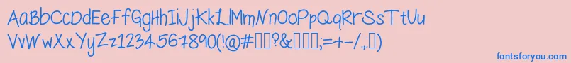 HungryPenguin Font – Blue Fonts on Pink Background