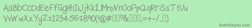 HungryPenguin Font – Gray Fonts on Green Background