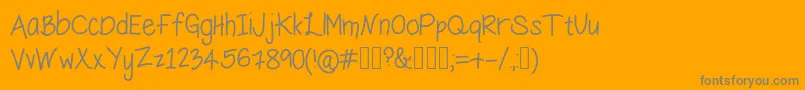 HungryPenguin Font – Gray Fonts on Orange Background