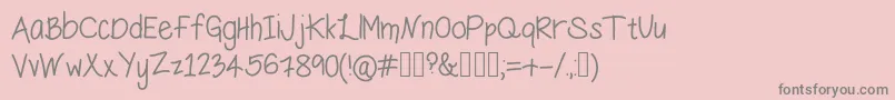 HungryPenguin Font – Gray Fonts on Pink Background