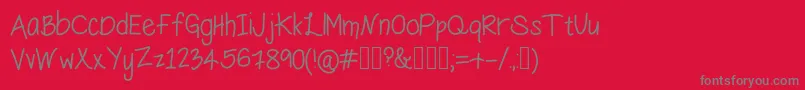 HungryPenguin Font – Gray Fonts on Red Background
