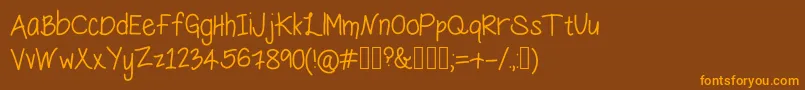 HungryPenguin Font – Orange Fonts on Brown Background
