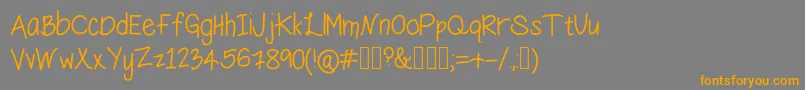 HungryPenguin Font – Orange Fonts on Gray Background