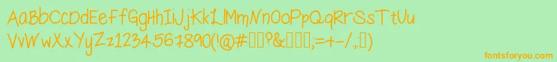 HungryPenguin Font – Orange Fonts on Green Background