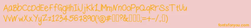 HungryPenguin Font – Orange Fonts on Pink Background