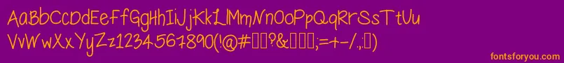 HungryPenguin Font – Orange Fonts on Purple Background