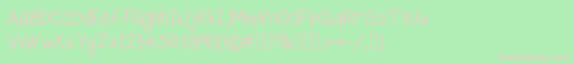 HungryPenguin Font – Pink Fonts on Green Background