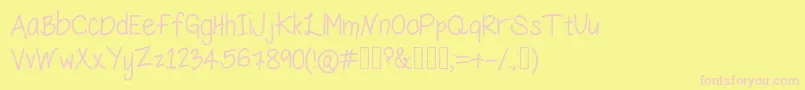 HungryPenguin Font – Pink Fonts on Yellow Background