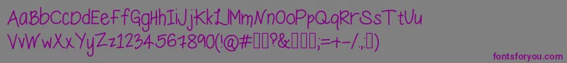 HungryPenguin Font – Purple Fonts on Gray Background