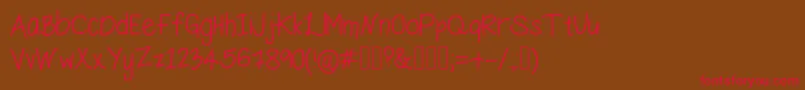 HungryPenguin Font – Red Fonts on Brown Background