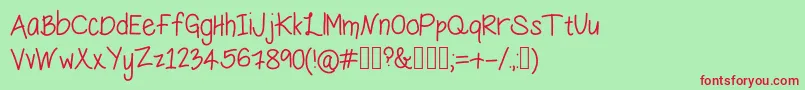 HungryPenguin Font – Red Fonts on Green Background