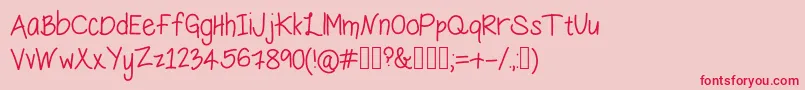 HungryPenguin Font – Red Fonts on Pink Background