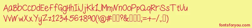 HungryPenguin Font – Red Fonts on Yellow Background