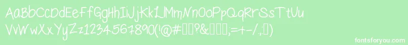 HungryPenguin Font – White Fonts on Green Background