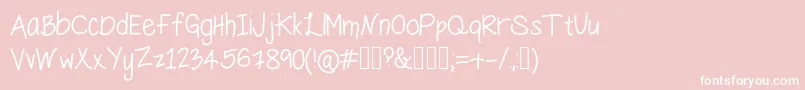 HungryPenguin Font – White Fonts on Pink Background