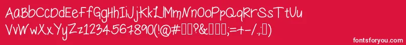 HungryPenguin Font – White Fonts on Red Background