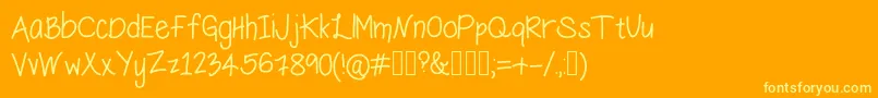 HungryPenguin Font – Yellow Fonts on Orange Background