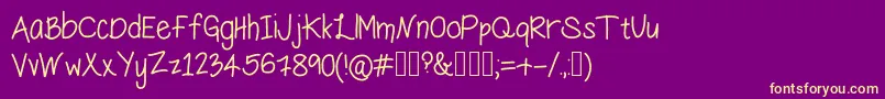 HungryPenguin Font – Yellow Fonts on Purple Background