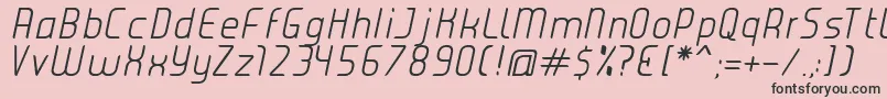 JuiceLightItalic Font – Black Fonts on Pink Background