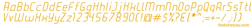 Czcionka JuiceLightItalic – pomarańczowe czcionki