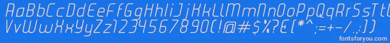 Шрифт JuiceLightItalic – розовые шрифты на синем фоне