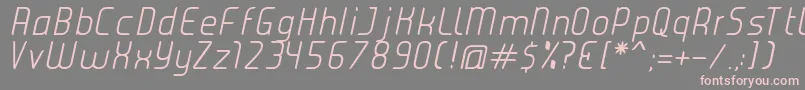 JuiceLightItalic Font – Pink Fonts on Gray Background