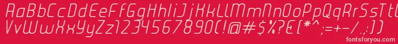 JuiceLightItalic Font – Pink Fonts on Red Background