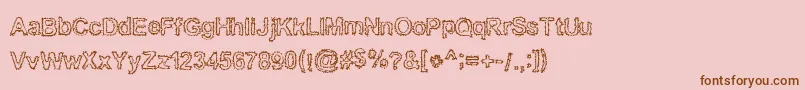 Weitere Informationen zur Bn-Schriftart Bn-Schriftart – Braune Schriften auf rosa Hintergrund