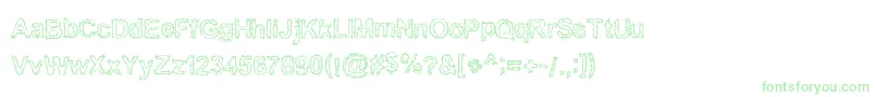 Bn Font – Green Fonts on White Background