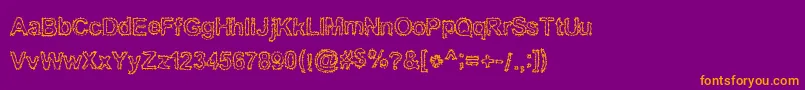 Bn Font – Orange Fonts on Purple Background