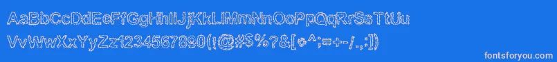 Bn Font – Pink Fonts on Blue Background