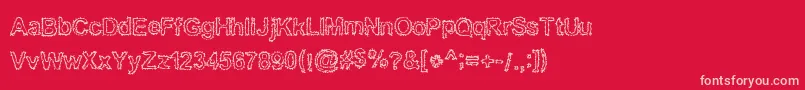 Bn Font – Pink Fonts on Red Background