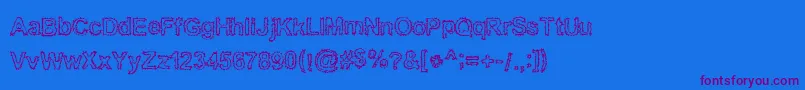 Bn Font – Purple Fonts on Blue Background