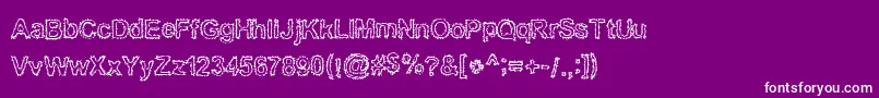 フォントBn – 紫の背景に白い文字