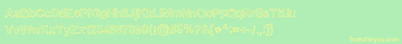 Bn Font – Yellow Fonts on Green Background
