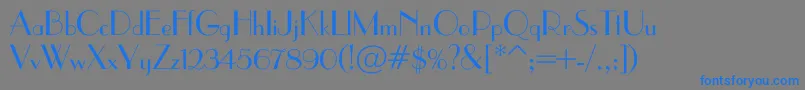 Parisianc-Schriftart – Blaue Schriften auf grauem Hintergrund