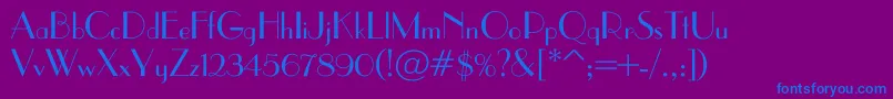 Шрифт Parisianc – синие шрифты на фиолетовом фоне