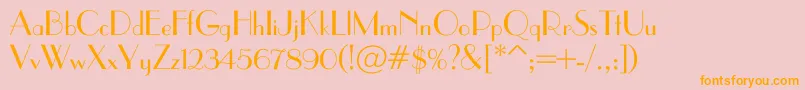 Parisianc Font – Orange Fonts on Pink Background